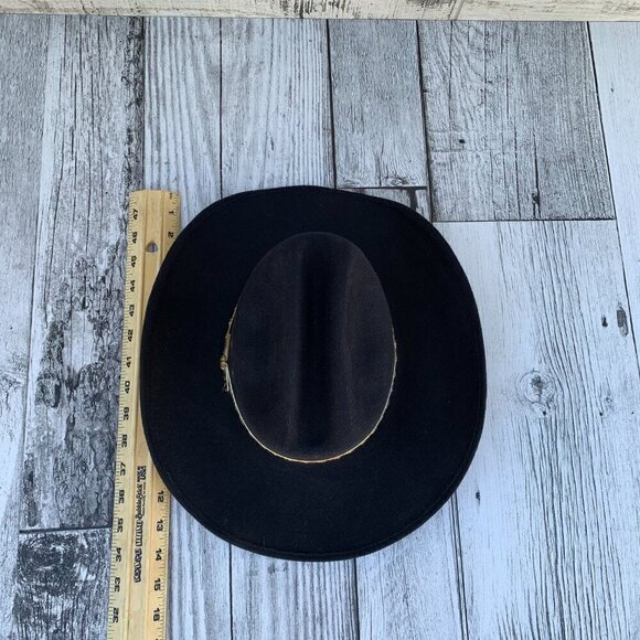 Vintage Pigalle Black Felt Cowboy Hat - Picture 12 of 15